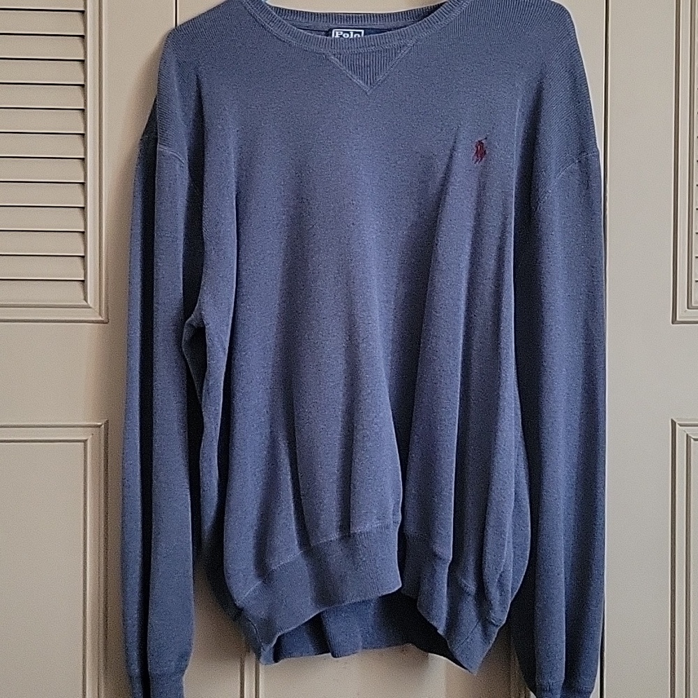 Blue burgundy pony Polo Ralph Lauren sweater large